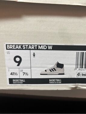 adidas Kids White and Black Mid-Top Sneakers